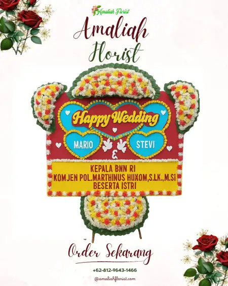 Papan Bunga Pernikahan Curahmalang